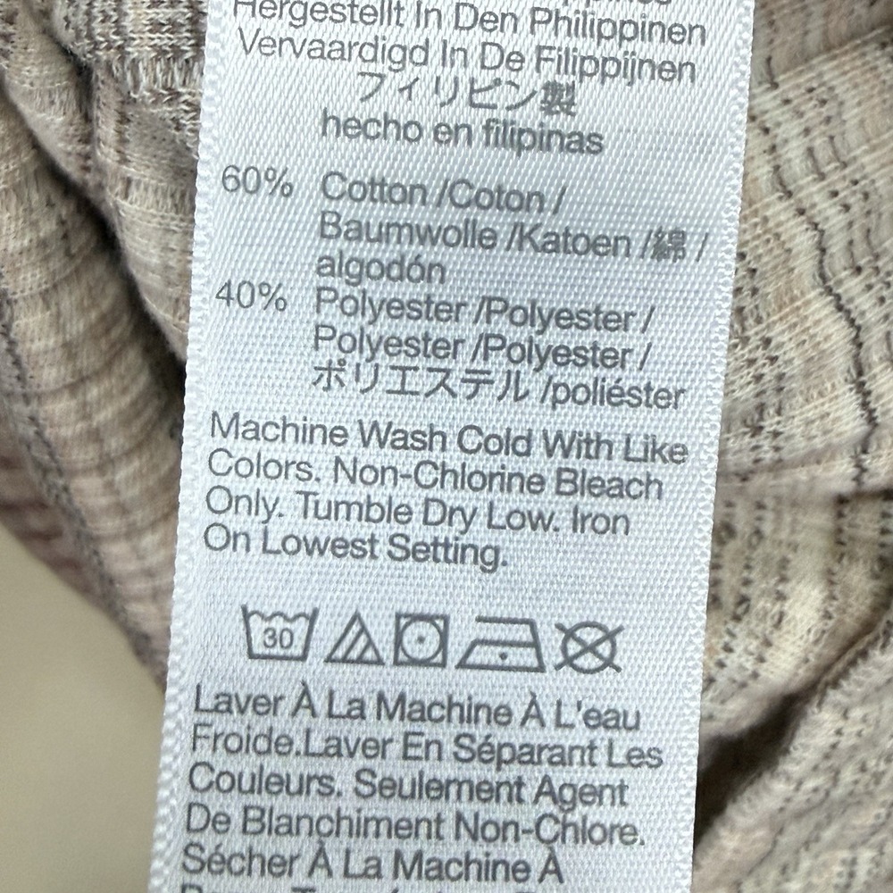 Madewell Brightside Rib Cutaway Tank Women's M Tan Striped Sleeveless NWT - Picture 5 of 6